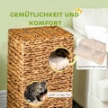 Miniatyrbillede 6 af 10: Rootz Cat Tower - Kattekradsestolpe - Cat Condo - Vandhyacint - Multi-level - Vaskbare puder - 40cm x 31cm x 76cm