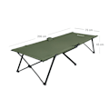Miniatyrbillede 3 af 6: Rootz Campingseng - Heavy Duty Campingseng - Sammenklappelig lejrseng - Udendørs soveseng - Kompakt lejrseng - Campingseng til børn - Army Green - 206