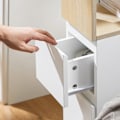 Miniatyrbillede 7 af 9: Rootz Bedside Bord med hjul - natbord - sidebord - kompakt design - 2 skuffer - 20 cm x 61 cm x 50 cm