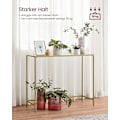 Miniatyrbild 4 av 6: Rootz Glass Steel Console Bord - Lätt guld Transparent - Entrébord - Soffbord - Härdat glas - Robust stålstomme - Modern design - 20cm x 100cm x 80cm