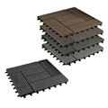 Miniatyrbillede 2 af 8: Rootz Premium WPC terrassefliser - terrassefliser - Sammenlåsende gulve - Holdbar og UV-bestandig - Nem installation - Alsidig brug - 30 cm x 30 cm x