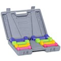 Miniatyrbillede 1 af 5: Rootz håndvægtesæt - 4 par håndvægte med etui - Jern + plastik - Rød + Gul + Grøn + Lilla - 41L x 30W x 8H cm