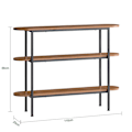 Miniatyrbillede 5 af 7: Rootz konsolbord - entrebord - skænk - sidebord - robust og rummeligt - justerbare fødder - væg sikker vippelås - PB(E1) & metal - 110 cm x 86 cm x 25