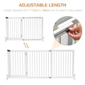 Pikkukuva 6 / 10: Rootz Pet Gate - Koiraportti - Koiran este - Turvaportti - Valkoinen - 113-166 x 36 x 71 cm