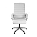 Miniatyrbild 3 av 7: Rootz kontorsstol konstläder vit ergonomisk med nackstöd - Design Executive Chair Skrivbordsstol med avtorkningsfunktion - Snurrstol högt ryggstöd X-X