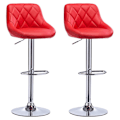 Miniatyrbillede 1 af 10: Rootz Justerbare Barstole - Imiteret læder Bordskamler - Drejelige barstole - Komfortable, Fleksible, Holdbare - 84cm-106cm x 38cm x 35cm