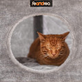 Miniatyrbillede 4 af 8: Rootz Cat Trees House - Dobbeltgulv - Skift retning - kradsestolpe - tykke stammer - Udsigtsplatform - Pladsbesparende kat - Carb certificeret spånpla
