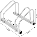 Miniatyrbillede 3 af 8: Rootz galvaniseret jern cykelstativ - Cykelholder - Hjulstativ - Ridse- og vejrbestandig - Universal Fit - Pladsbesparende - 16 mm x 35-55 mm