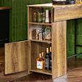 Miniatyrbillede 7 af 7: Rootz Udvidbart Barbord - Køkkenbord - Spisebord - Industrielt design - Opbevaringsplads - Stabile og justerbare fødder - 120 cm x 95 cm x 63 cm
