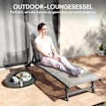 Miniatyrbillede 4 af 10: Rootz Sun Lounger - Udendørs hvilestol - Justerbar ryglæn - Åndbar komfort - 195 x 66 x 34 cm - Grå