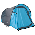 Miniatyrbillede 8 af 8: Rootz Camping Tent - Pop up Tent for 1-2 Person - Camping Tent for 3 Seasons - Polyester - Glass Fiber - Blue/Grey - 220 x 108 x 110 cm