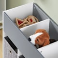 Miniatyrbillede 7 af 7: Rootz børneopbevaringshylde - Legetøjsarrangør - Mobil reol - Holdbar MDF og stofbeholdere - Nem mobilitet med låsbare hjul - Børnevenlig Højde - 80 c