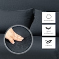 Miniatyrbillede 7 af 11: ROOTZ 2 -SEATER SOFA BED - KONVERTIBELSE SOCIE - SLEEPER SOFA - 5 -vejs justerbar komfort - 111x80x78 cm - sort efterligning, stålramme, puder inklude