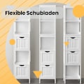 Miniatyrbillede 4 af 5: Rootz Tall Badeværelse Skab - Fritstående opbevaringsskab - Elegant badeværelsesmøbler - smalt design til rumbesparelse - 30 x 30 x 141,5 cm