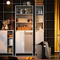 Miniatyrbillede 3 af 9: Rootz Tall Badeværelse Skab - Opbevaringsskab - MDF -skab - Rumbesparende design - 60x171x37cm
