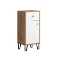 Pikkukuva 6 / 9: Rootz Bathroom Dresser - Storage Cabinet - Bath Organizer - Scandinavian Design - White Matt with Artisan Oak - 36x79x29 cm