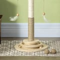 Miniatyrbillede 4 af 7: Rootz Kradsestolpe - Kattetræ - Kattetårn - Kitty Activity Center - Med pladespiller interaktivt boldlegetøj - Naturlig - 32 cm x 32 cm x 56 cm
