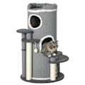 Miniatyrbild 10 av 10: Rootz PawHut Cat Tree - Ultimate skrapstolpe - Cat Climbing Tower - Multi-Level - Slitstarkt Sisal-rep - Mjukt plyschtyg - Ø57 x 99H cm