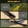 Pikkukuva 7 / 8: Rootz Hammock Frame - Riipputuolit - Brasilialainen - Jopa 280 cm - Teräs - Musta - 285l X 125w X 110h cm