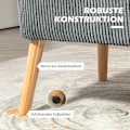 Miniatyrbillede 5 af 11: Rootz 2 -sædet polstret sofa - Loveseat - Compact Couch - Komfortabel polstring - 117 x 56,5 x 77 cm - Grå