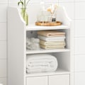 Miniatyrbillede 6 af 7: Rootz badeværelses kommode - Opbevaringsskab - MDF Organizer - 41cm x 86cm x 36cm - Tipbeskyttelse - Robust design