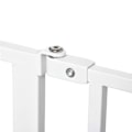 Miniatyrbillede 5 af 6: Rootz Dog Gate - Barriere - Tovejs åbning - Vægmontering - Snaps - Nem installation - Justerbar - Robust stålramme - Hvid - 73L x 76H cm