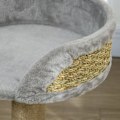 Miniatyrbillede 7 af 10: Rootz Scratching Tree Cat Bed - Cat Basket - Play Ball - Soft Plush Comfort - 40 cm x 40 cm x 49 cm - Grå, brun