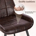 Miniatyrbild 5 av 5: Rootz Set med 4 matstolar - Stoppade accentstolar - Stolar i konstläder - Ergonomisk design - Robust och hållbar - Golvskydd - 38cm x 43cm x 81,5cm
