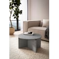 Miniatyrbillede 3 af 6: Rootz Moderne sofabord - Round Table - Betonudseende - Rumbesparende design - 60 cm x 60 cm x 33 cm