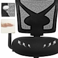 Miniatyrbillede 6 af 8: Rootz Ergonomisk kontorstol - Justerbare armlæn - Vippefunktion - Åndbart mesh - Bæreevne 120 kg - Sort