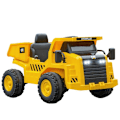 Miniatyrbillede 1 af 10: Rootz elektrisk kørende gravemaskine - Caterpillar hjullæsser - Fjernbetjent lastbil - Ægte lydeffekter - Forlygter - 110 cm x 70,5 cm x 61,5 cm