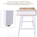 Miniatyrbillede 10 af 11: Rootz Skrivebord - Skrivebord - Computerbord - Hvid/Naturlig - 100 cm x 55 cm x 81,5 cm