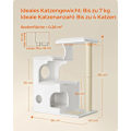 Miniatyrbillede 6 af 9: Rootz Cat kradsestolpe - Kattetræ - Klatretårn - Spånplade - Plys - Sisal - 66cm x 40cm x 86cm