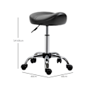 Miniatyrbild 3 av 10: Rootz Salon Pall - Kontorspall - Pall i konstläder - Justerbar i höjdled - Ergonomisk design - 48cm x 48cm x 54-69cm
