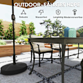 Miniatyrbillede 6 af 10: Rootz Parasol Stand - Fillable Paraply Base - Udendørs paraplyholder - HDPE Plastic - Op til 30 kg - Ø56 x 40 cm