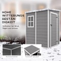 Miniatyrbillede 4 af 11: Rootz Tool Shed - Garden Shed - Storage Shed - Secure Lock - 122 x 149 x 192/177 cm