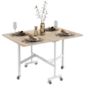 Miniatyrbillede 1 af 10: Rootz foldebord på hjul - Alsidigt bærbart bord - Spisebord - Pladsbesparende design - Holdbar konstruktion - Nem mobilitet - 120L x 80W x 73H cm