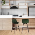 Pikkukuva 2 / 8: Rootz-baarijakkara - Työpöytäjakkara - Design-jakkara - samettia ja metallia - Mukava ja ergonominen - Vakaa ja kestävä - Monipuolinen ja tyylikäs - 4