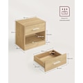 Miniatyrbillede 5 af 6: Rootz spånplade sidebord - Endebord - Natbord - Strågul - Letvægts - Robust - Nem montering - 28cm x 39cm x 41cm