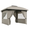 Pikkukuva 10 / 11: Rootz Garden Gazebo Beer -teltta - Ulkopako - Patio Canopy - UV -suoja - 3,35m x 3,35m x 2,85m