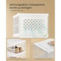 Pikkukuva 5 / 7: Rootz Cloud White -kenkäkaappisetti - Taittuva kenkien järjestäjä - Säilytysratkaisu - PP- ja PS-muovi - 35,5 cm x 25,5 cm x 105 cm