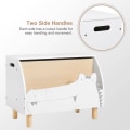 Miniatyrbild 7 av 9: Rootz White Crocodile Toy Box - Förvaringsbänk - Organisering för barn - Säker med långsamt stängande lock - Slitstark MDF-konstruktion - Mångsidig me