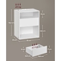 Miniatyrbillede 5 af 6: Rootz sengebord med opladningsfunktion - Natbord - Skuffe - Mat hvid - Spånplademateriale - 35 cm x 45 cm x 58,3 cm - 11,6 kg