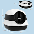 Miniatyrbillede 3 af 10: Rootz PawHut Cat Toilet - Kattebakke - Cat Loo - Forhindrer affaldsspredning - Lugtkontrol - Nem rengøring - 52cm x 41cm x 38cm - Plast, ABS