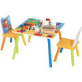 Miniatyrbillede 1 af 8: Rootz børnebord og stolesæt - Børnemøbelsæt - Studie- og aktivitetsbord - Holdbart MDF og fyrretræ - Tilskynder til kreativitet - Nem montering - 60 c