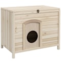 Miniatyrbild 10 av 11: Rootz Small Pet House - Cat Shelter - Dwarf Rabbit Abode - Foldbar Wood - 78cm x 51 cm x 62 cm
