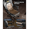 Miniatyrbillede 3 af 6: Rootz Højdejusterbar spilstol - Spilsæde - Gamerstol - Ergonomisk komfort - 70x70x (119-129) cm - Blæk sort