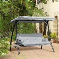 Pikkukuva 6 / 7: Rootz Hammock Swing - Keinutuoli - Puutarhakeinu - Kallistava toiminto - Metalli/polyesteri - Harmaa - 2,09 x 1,14 x 1,70 m