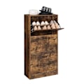 Miniatyrbillede 6 af 8: Rootz Skoskab - Organizer - 3 hængslede døre - Brun - Forarbejdet træ - 60 x 24 x 120 cm