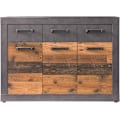 Miniatyrbild 2 av 7: Rootz Sideboard - Förvaringsskåp - Brun och Svart - 117 x 86 x 37 cm